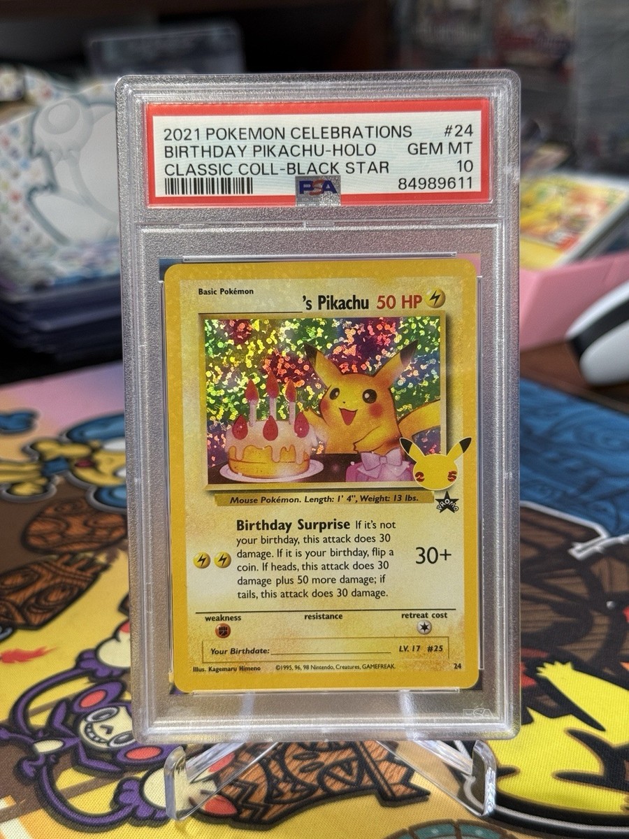 PSA 10 Birthday Pikachu Holo #24 Celebrations Classic Collection