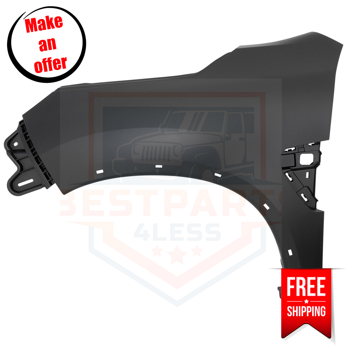 Front Fender 5220AG79 left side primed plastic for 2020 Mitsubishi