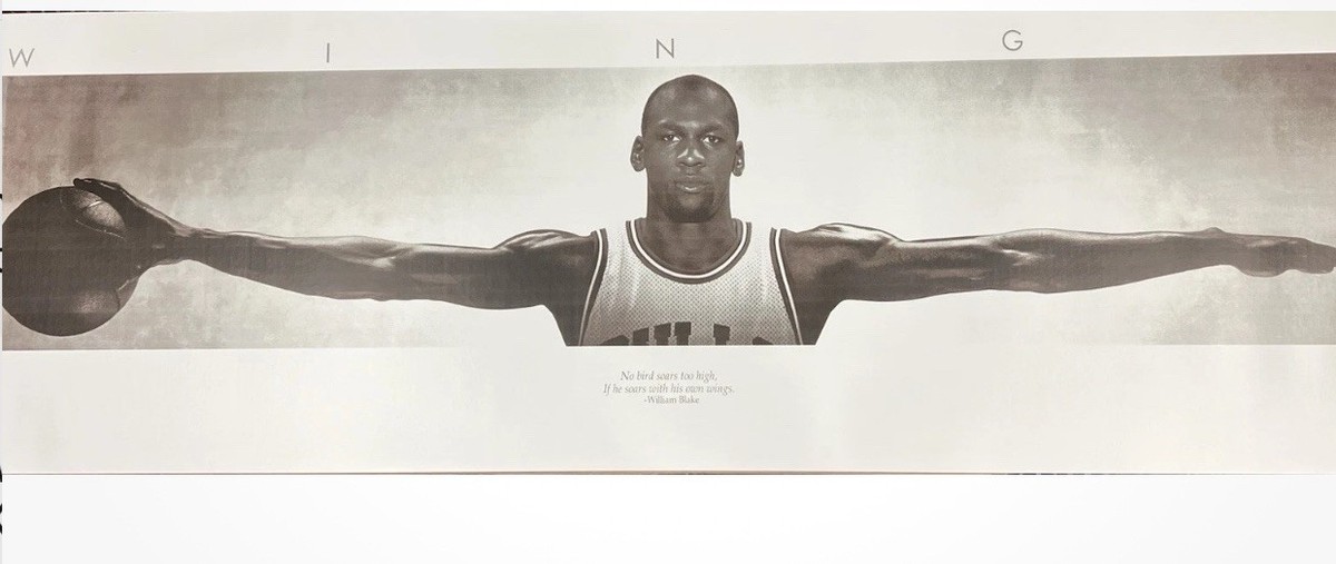 New Michael Jordan Wings Poster Size 21”X62” Digital Print | eBay
