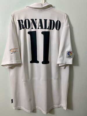 RONALDO，2002/03 REAL MADRID LA LIGA MATCH CENTENARY UN WORN SHIRT