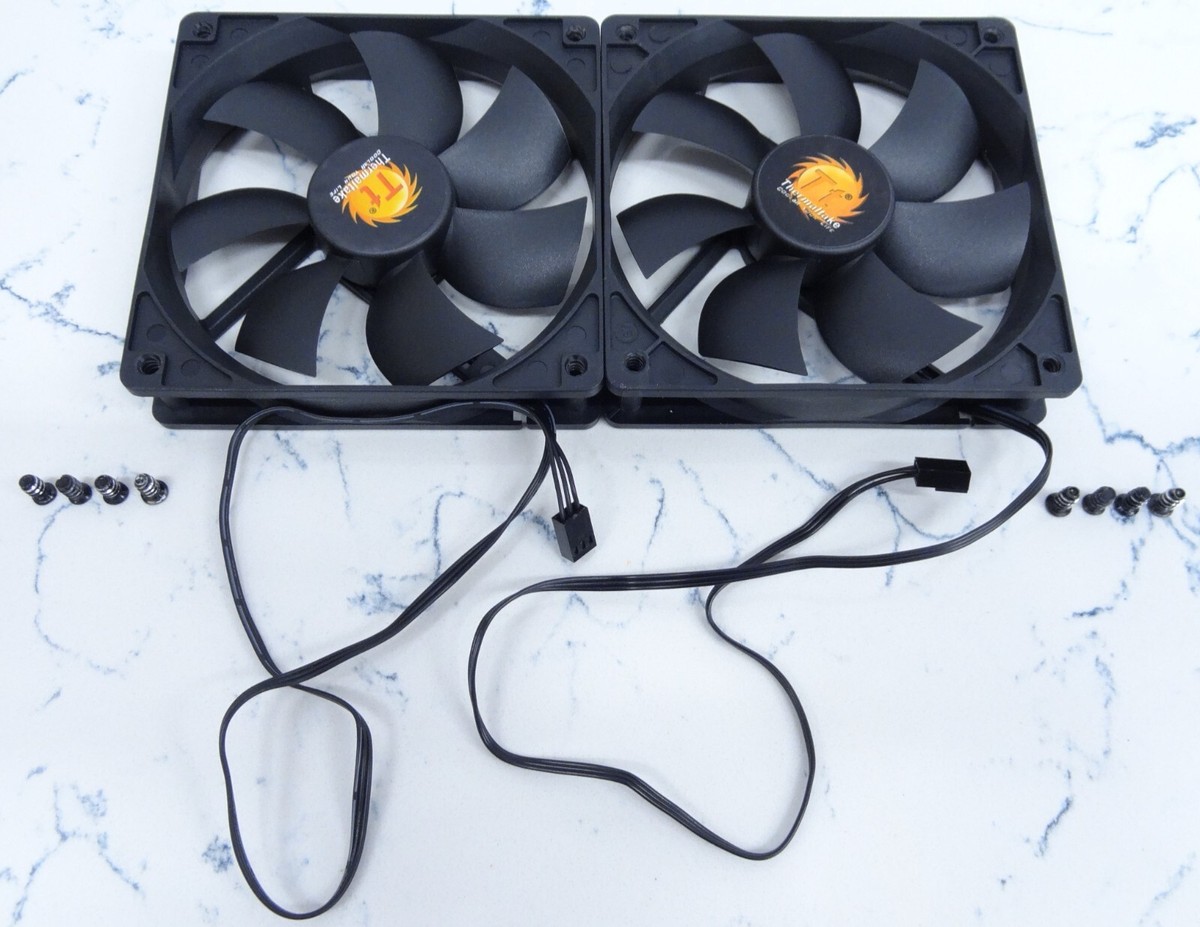 1 PAIR] Thermaltake TT-1225 A1225L12S 12025 12V .3A Silent Cooling