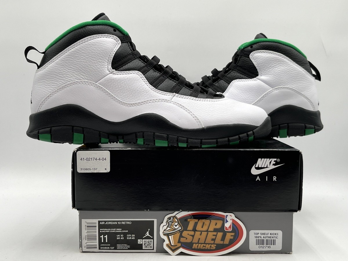 New Air Jordan 10 Seattle 2019 Size 11 Rare Retro Authentic White