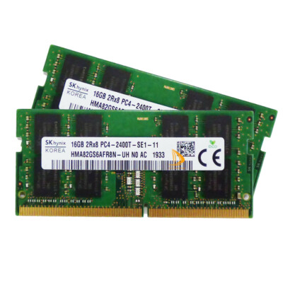 32GB SK Hynix 2X 16GB 2RX8 DDR4-2400T PC4-19200S CL17 SODIMM