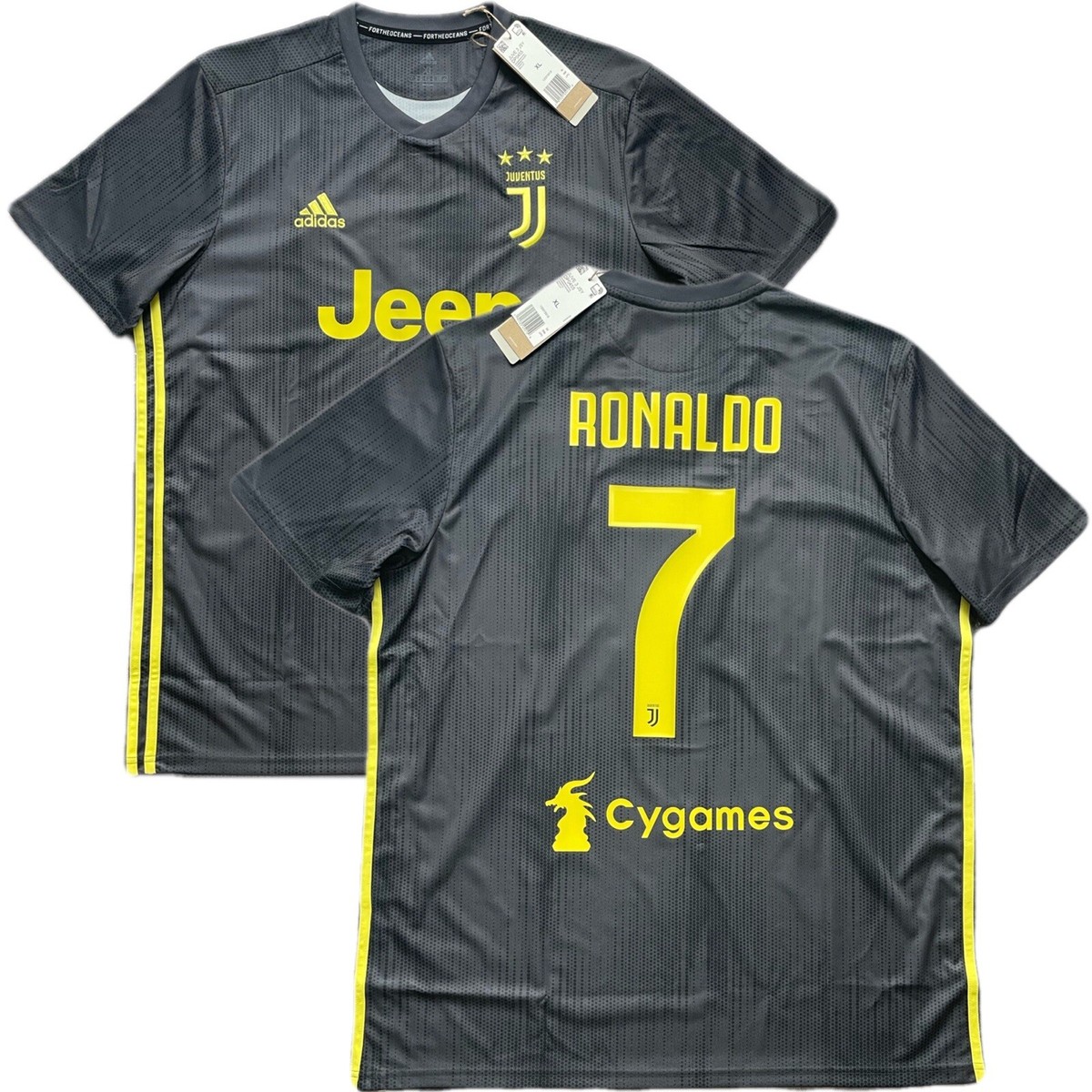 2018/19 Juventus Third Jersey #7 Ronaldo XL Adidas BIANCONERI CR7