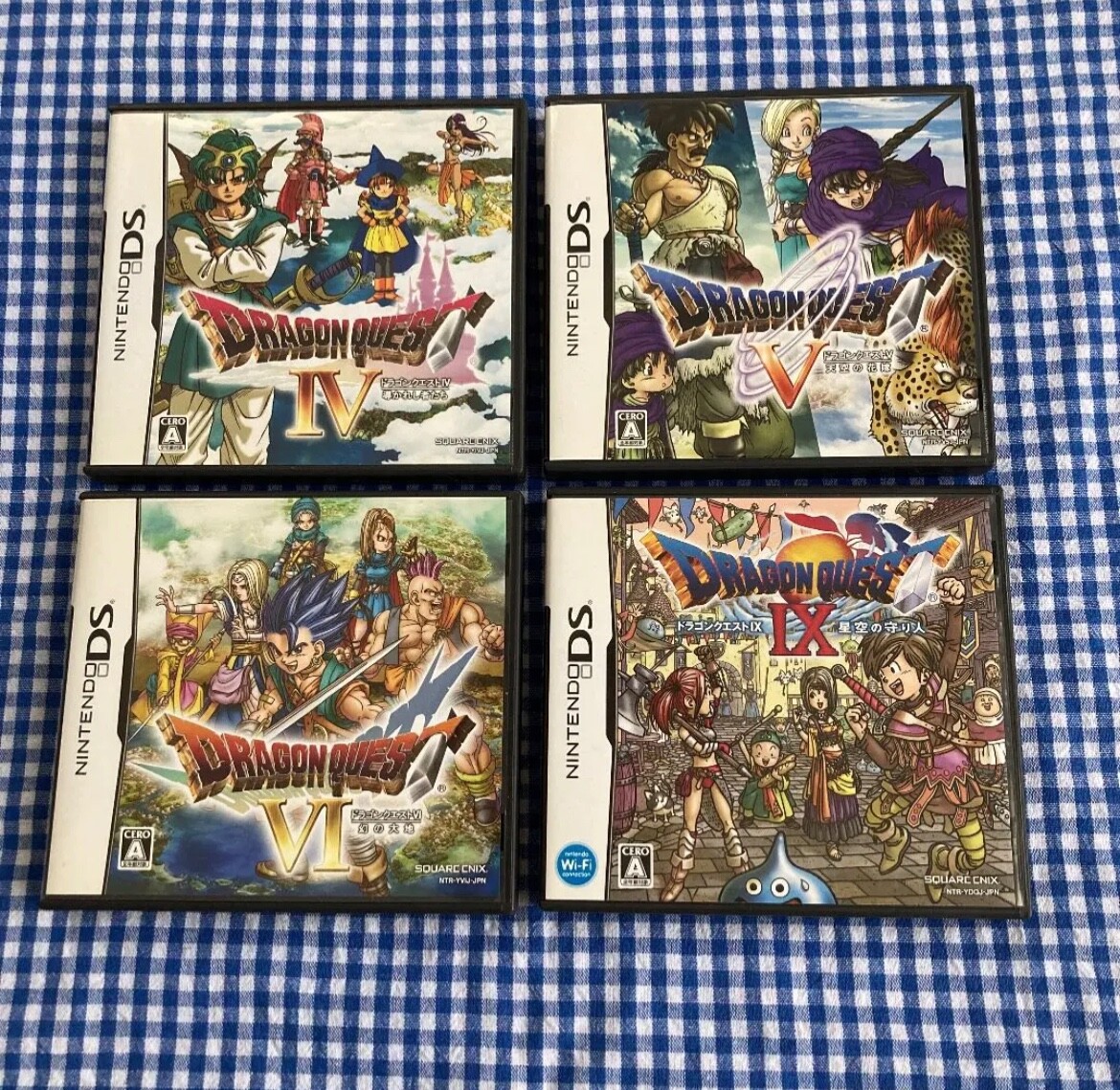 NDS Lot 4 Dragon Quest 4 5 6 9 IV V VI Ⅸ 4Set Nintendo Square