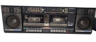 Sony CFS-W600 Stereo Cassette-Corder Boom Box Double Deck 2 Way