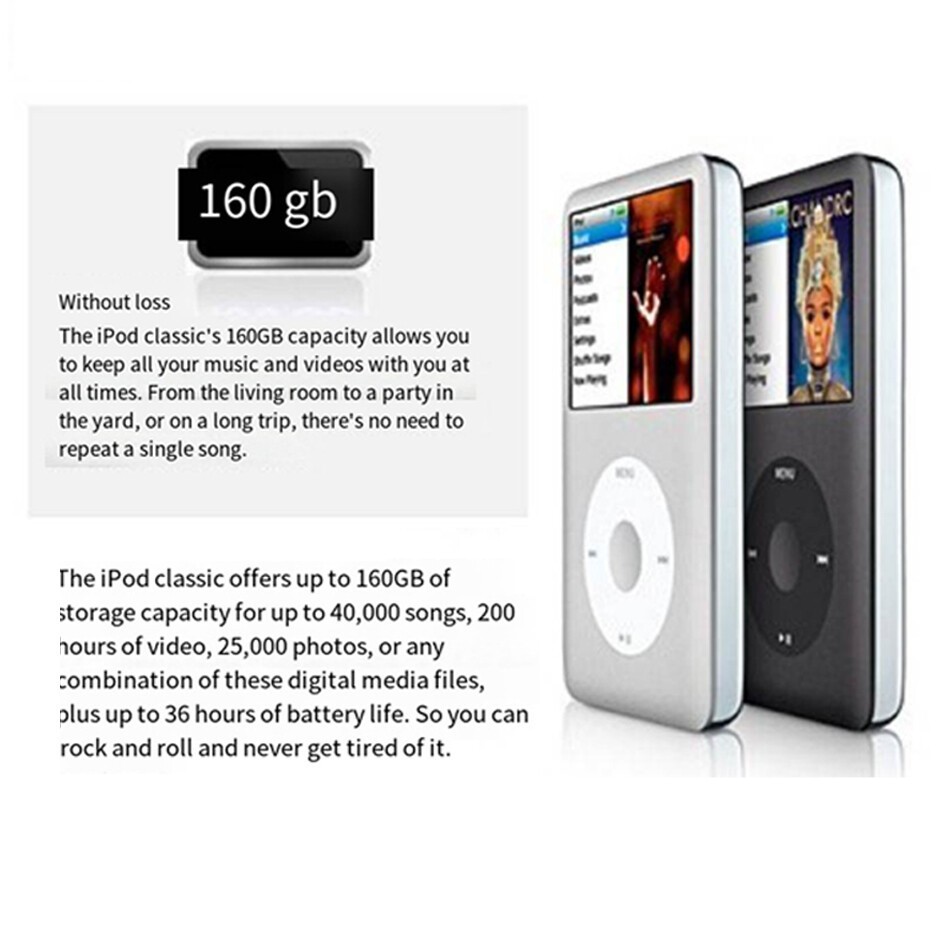 Apple iPod classic 7th Generation Silver (160 GB) for sale online