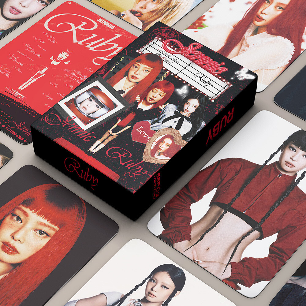 55pcs Set JENNIE 1ST Album RUBY Lomo Cards Collective . Lomocard