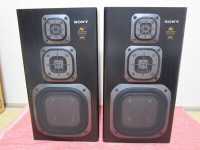 SONY APM-V705AVSpeaker System 2 pairs Pedestal Audio Black Working