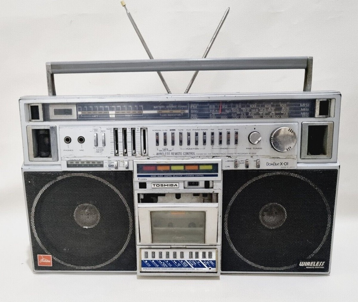Vintage Toshiba RT-S933 BomBeat X-01 Boombox Cassette - For parts