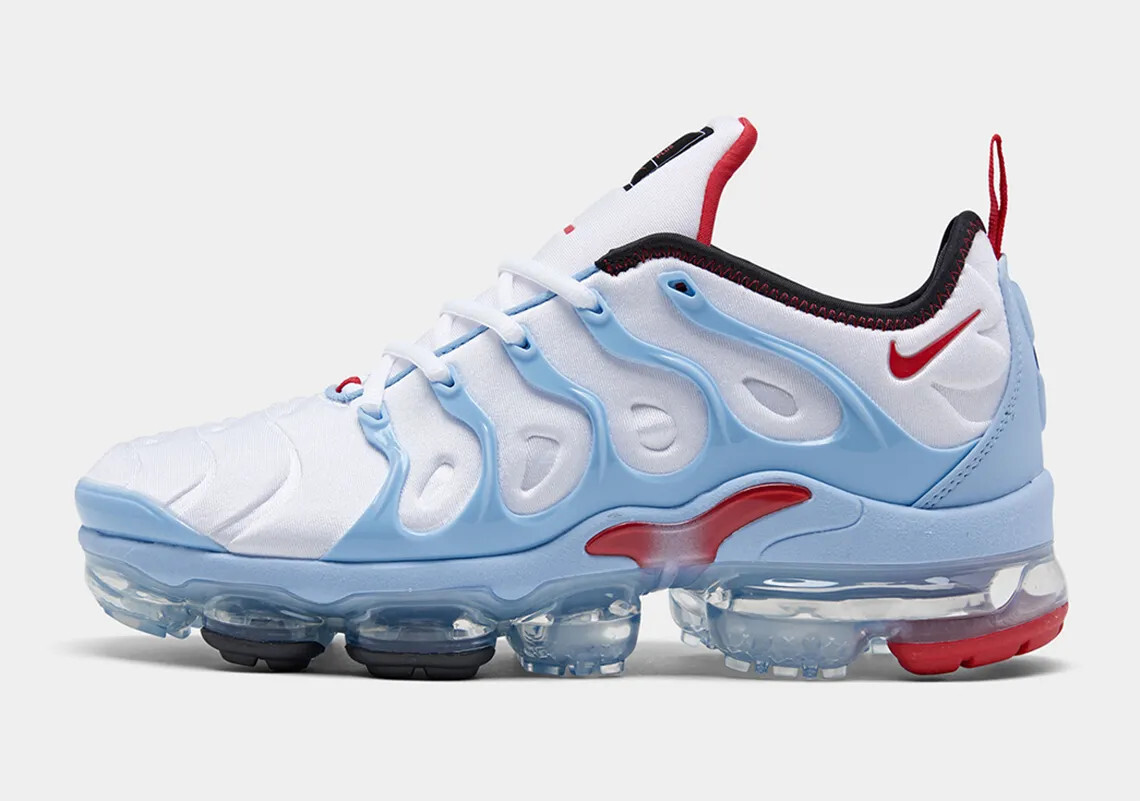 NIKE AIR VAPORMAX PLUS Sz 10.5 WHITE RED BLUE tn max 1 90 95 97 98