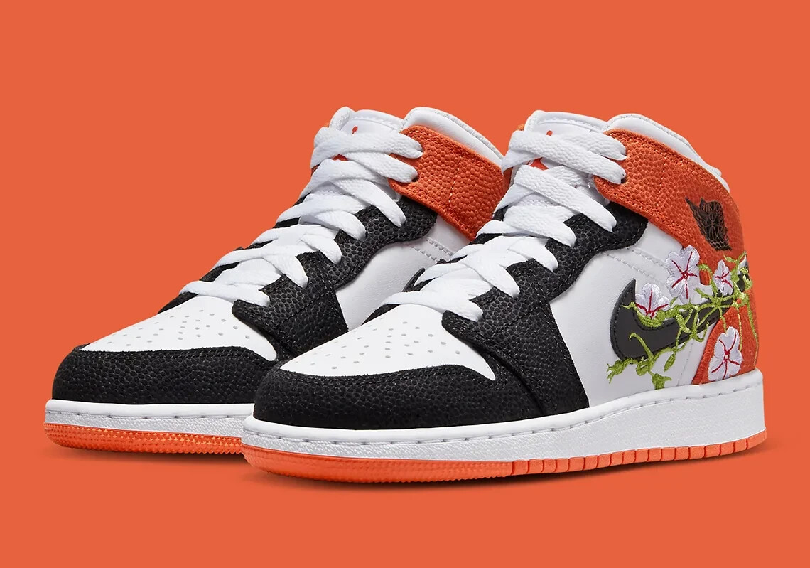 Nike Air Jordan 1 Mid SE 'Basketball Blossom' Starfish DQ8390-100