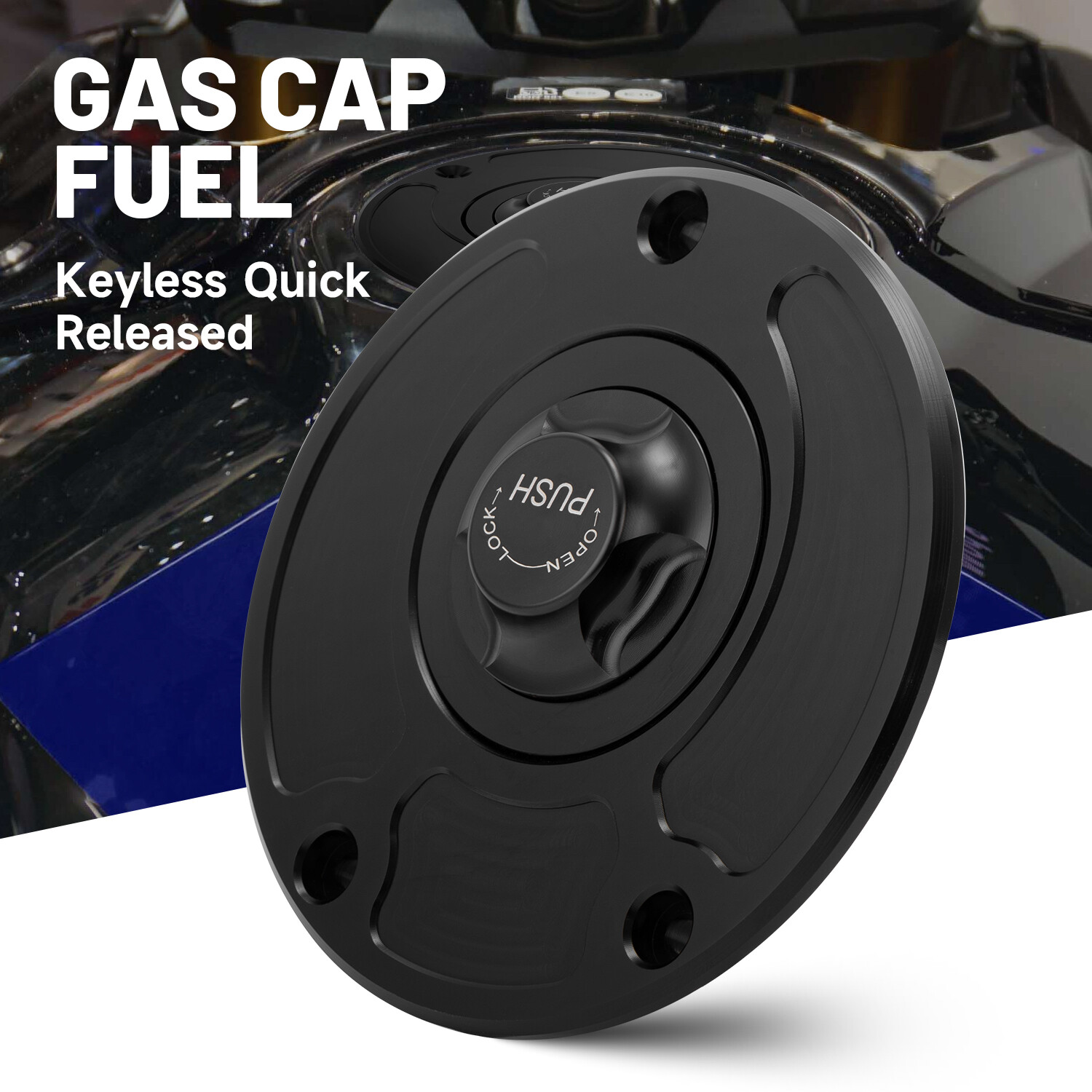 Tank Fuel Gas Cap Keyless For Kawasaki Ninja 1000 Z750 Z1000 ZX6RR