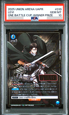 PSA 10 Union Arena Attack on Titan Levi One Battle Cup Winner