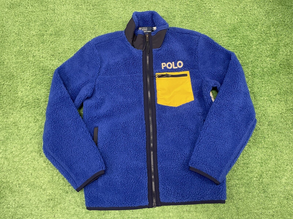 New Mens Polo Ralph Lauren Ski Jacket Size Extra Small Blue Fleece