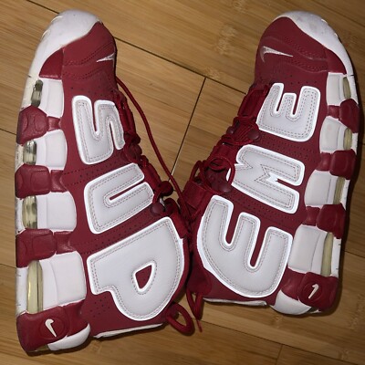 NIKE AIR MORE UPTEMPO SUPREME SUPTEMPO RED Sz 8.5 | eBay