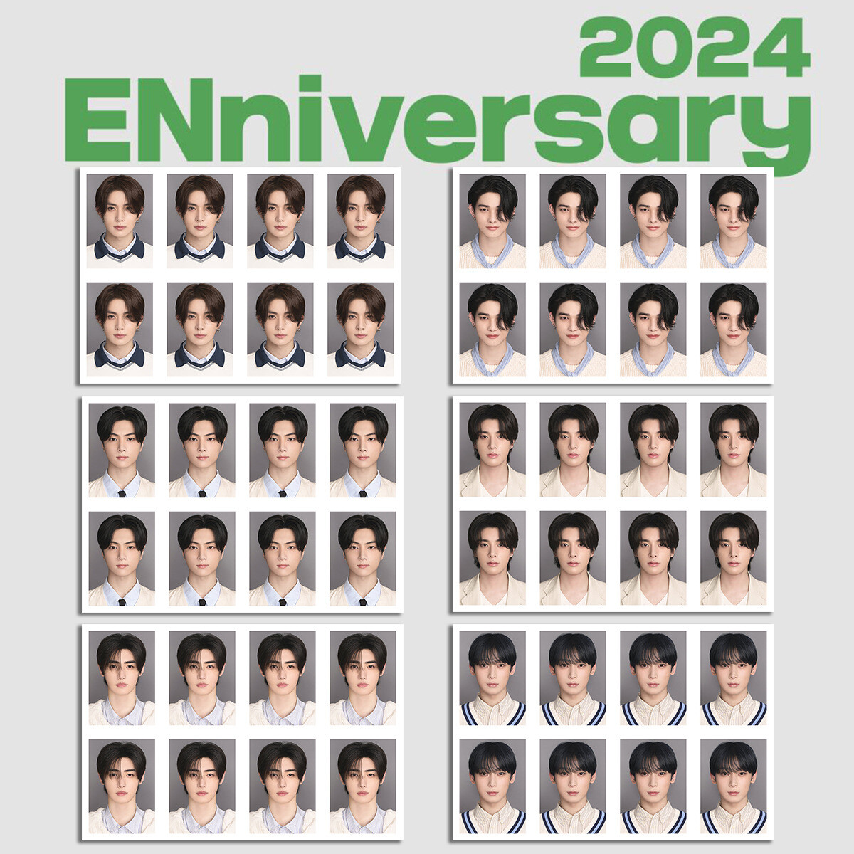 Kpop ENHYPEN Unveils 2024 ENniversary School ID PHOTO Uniform ID