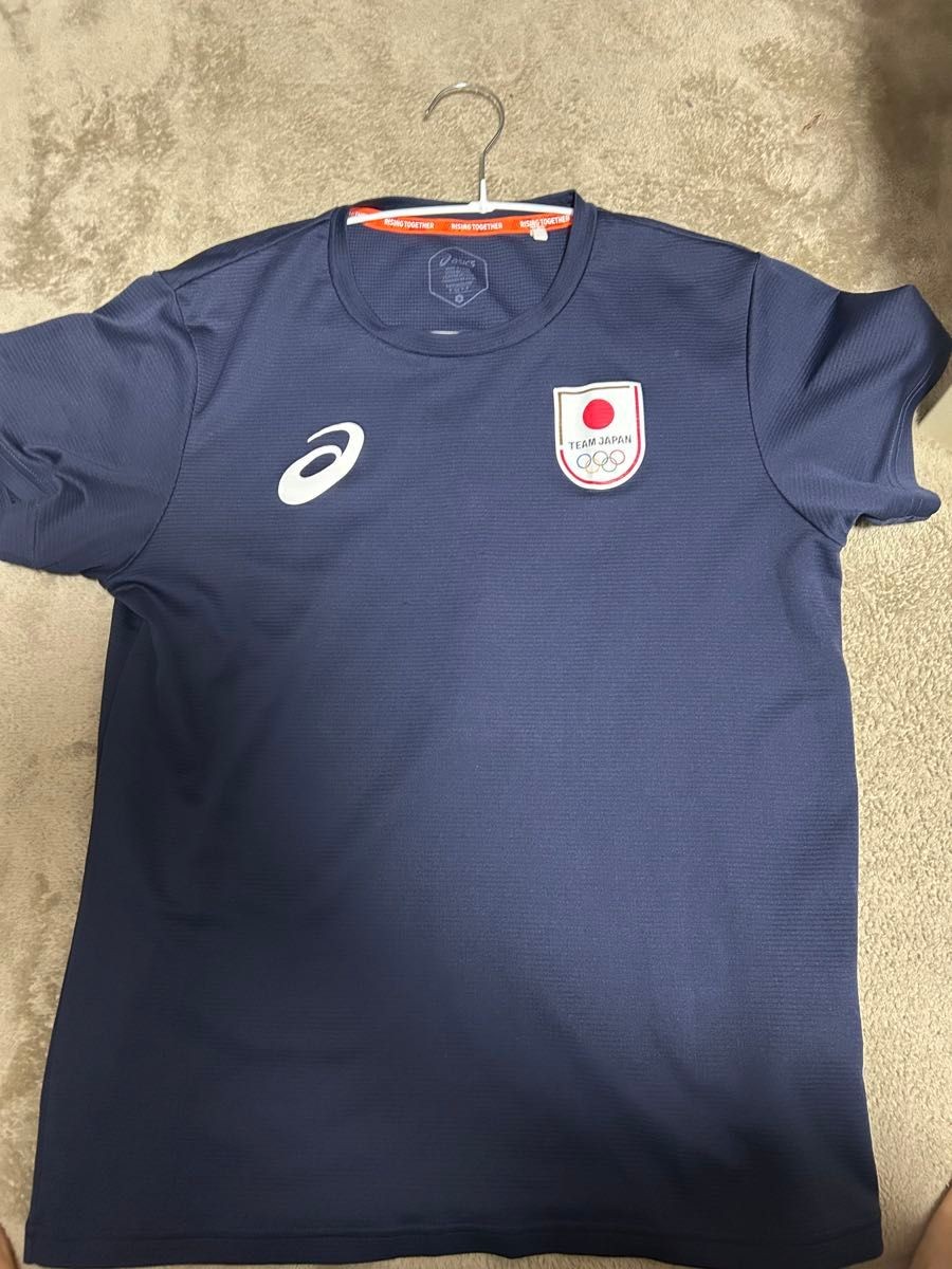 Asics Team Japan Wrestling T-Shirt Size S Navy Official Athlete