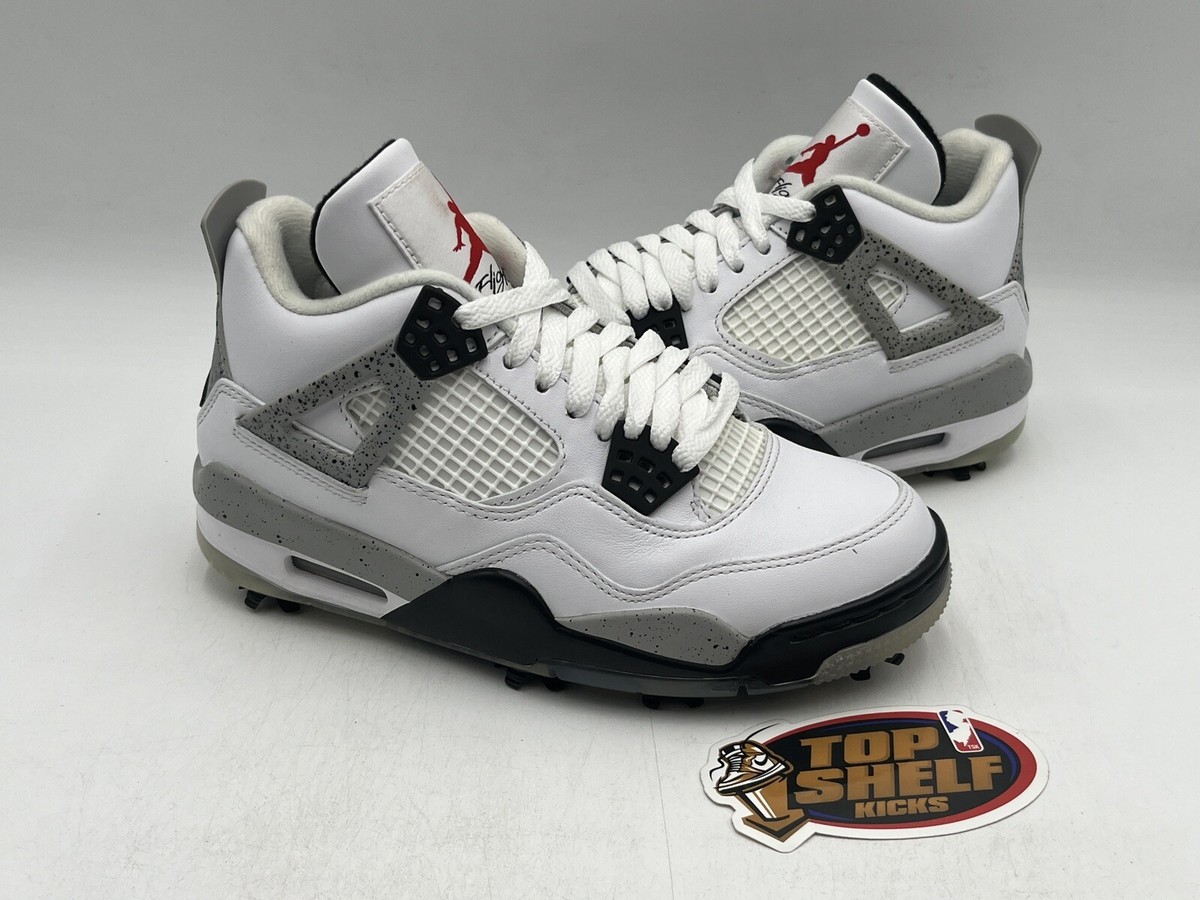 New Air Jordan 4 Golf White Cement 2021 Size 4 Rare Retro