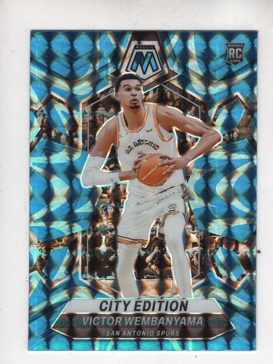 2023-24 MOSAIC VICTOR WEMBANYAMA BLUE REACTIVE PRIZM CITY EDITION
