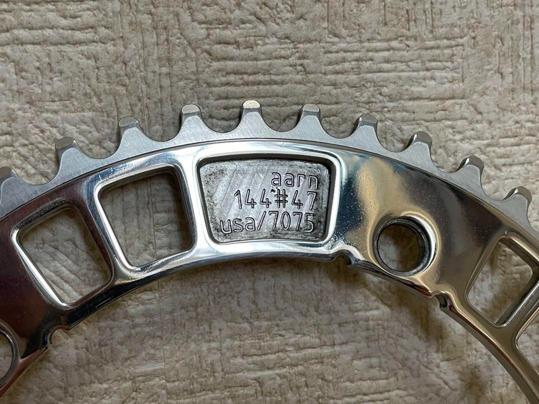 Mirror finish aarn silver chainring 47t pist tracro MASH thick