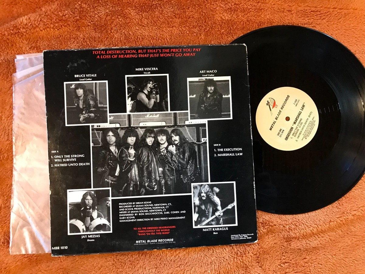 OBSESSION MARSHALL LAW 1983 ORIGINAL VINYL METAL BLADE RECORDS MBR