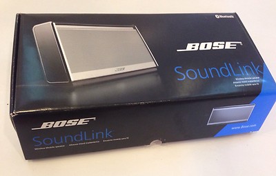 BOSE SOUNDLINK WIRELESS MOBILE SPEAKER SILVER WITH BROWN LEATHER