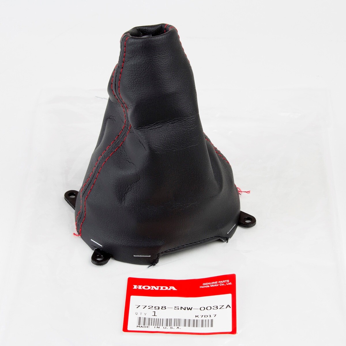 Genuine Honda Civic Type-R FD2 Shift Boot Red Stiching, 77298-SNW