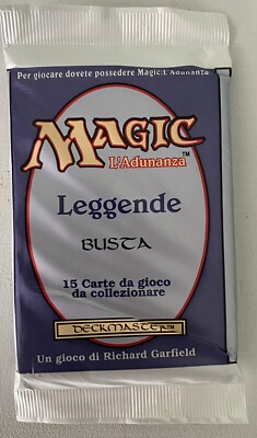 Legends Booster ITALIAN SEALED MAGIC MTG Poker Cards, 2 Promo