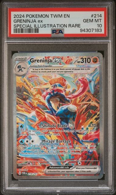 Pokémon TCG Greninja ex SIR S&V Twilight Masquerade Card 214/167