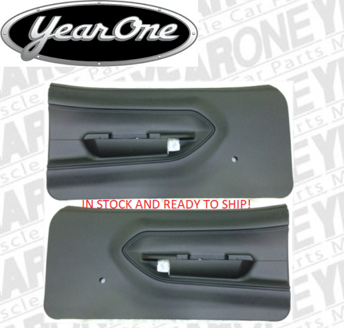 70 71 72 73 74 Barracuda Cuda Front door panel pair Black BFP74100
