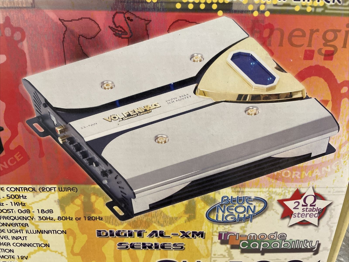 Volfenhag Zx-5001 2-Channel Car Audio Amp 640 Watts Max new