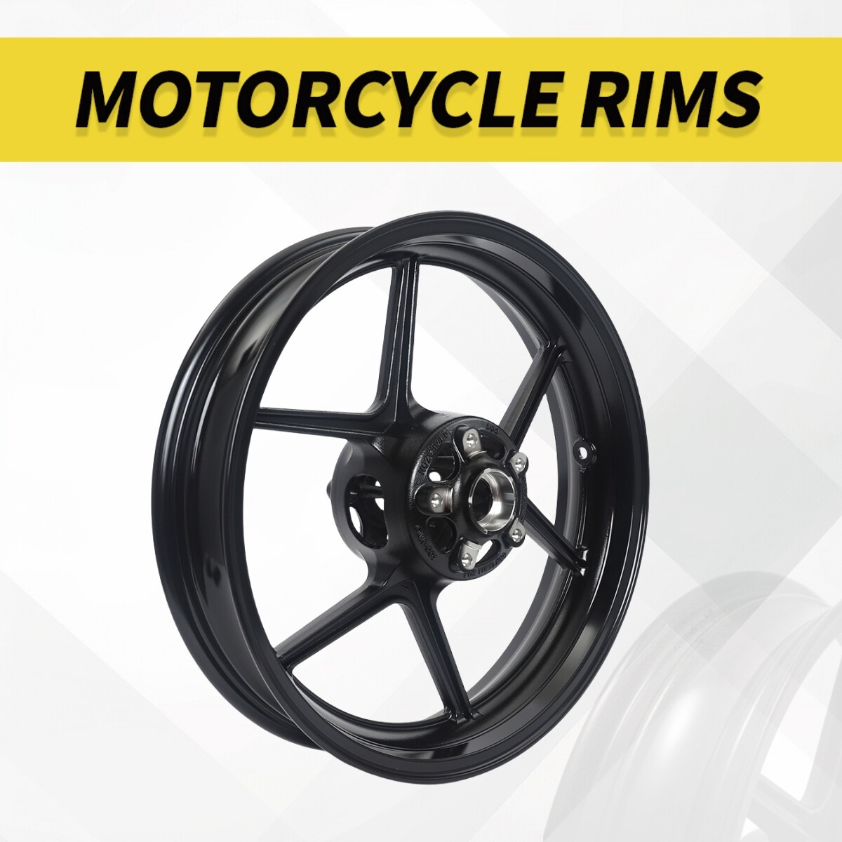Ninja ZX-6R 05-24 17x3.5 Front Wheel Rim Gloss Black for Kawasaki