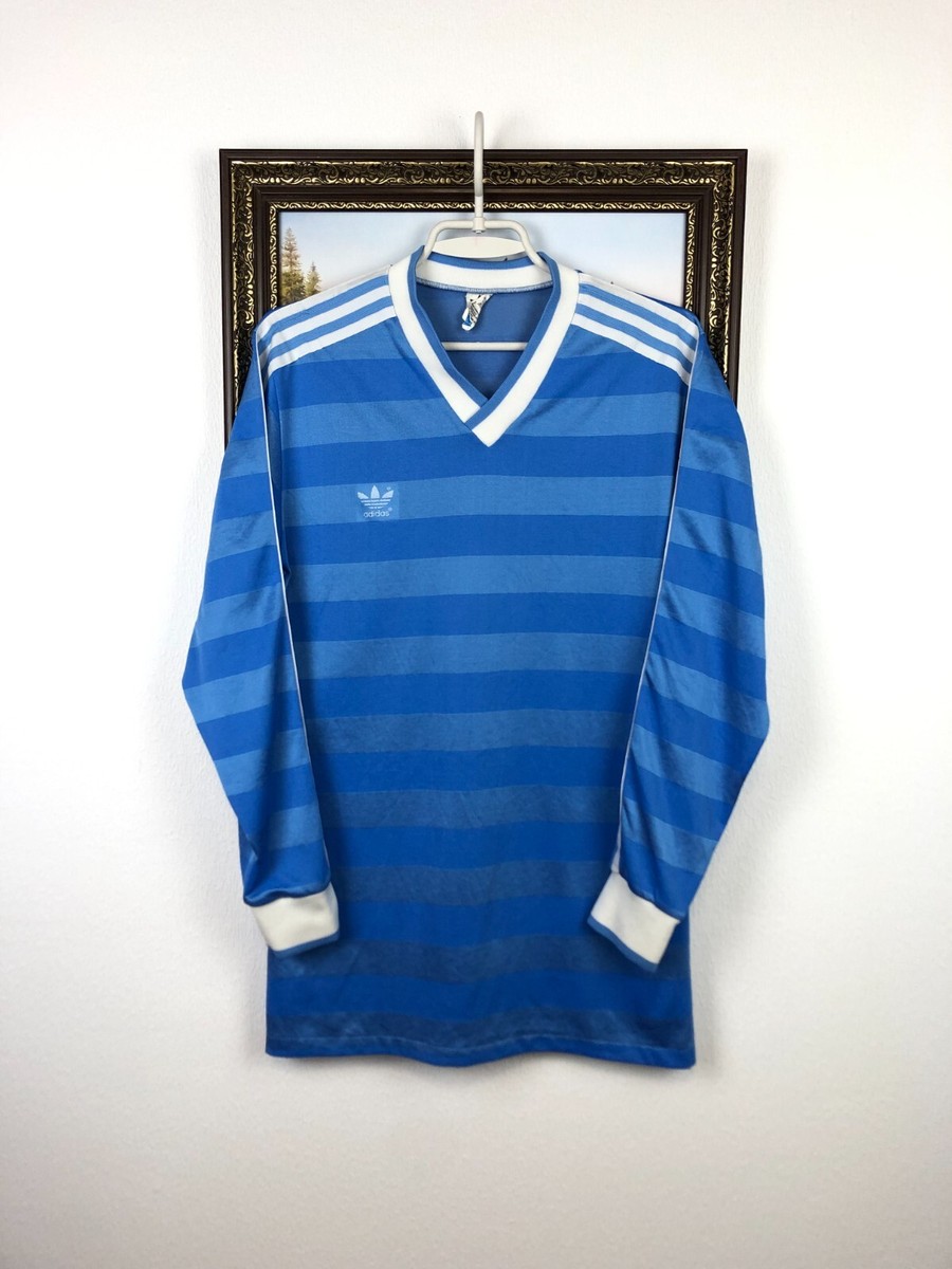 Vintage 80's Adidas West Germany Football Shirt Soccer Long Sleeve