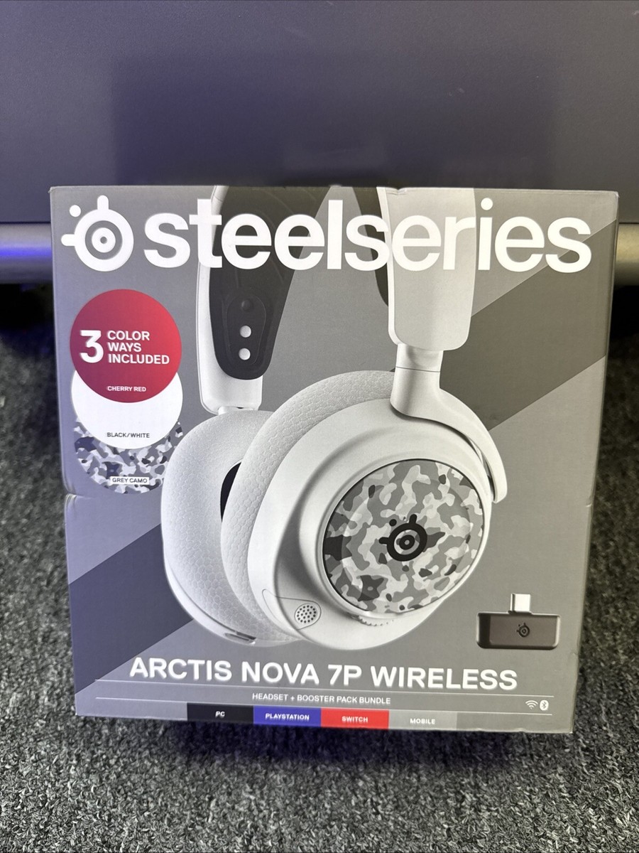 SteelSeries ARCTIS NOVA 7P Wireless Headset + Booster Pack White