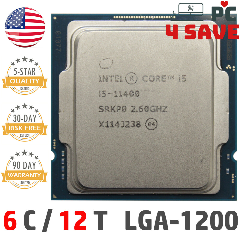 11th Gen Intel Core i5-11400 CPU 2.6GHz (Turbo 4.4GHz) 6-Core 12M