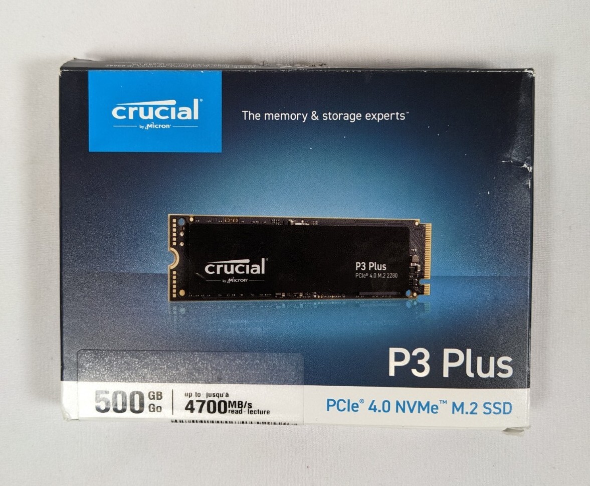 Crucial P3 Plus 500GB PCIe Gen4 3D NAND NVMe M.2 SSD,up to 5000MB