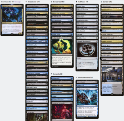 Captain N'ghathrod HORROR TRIBAL MILL Magic MTG Custom Commander