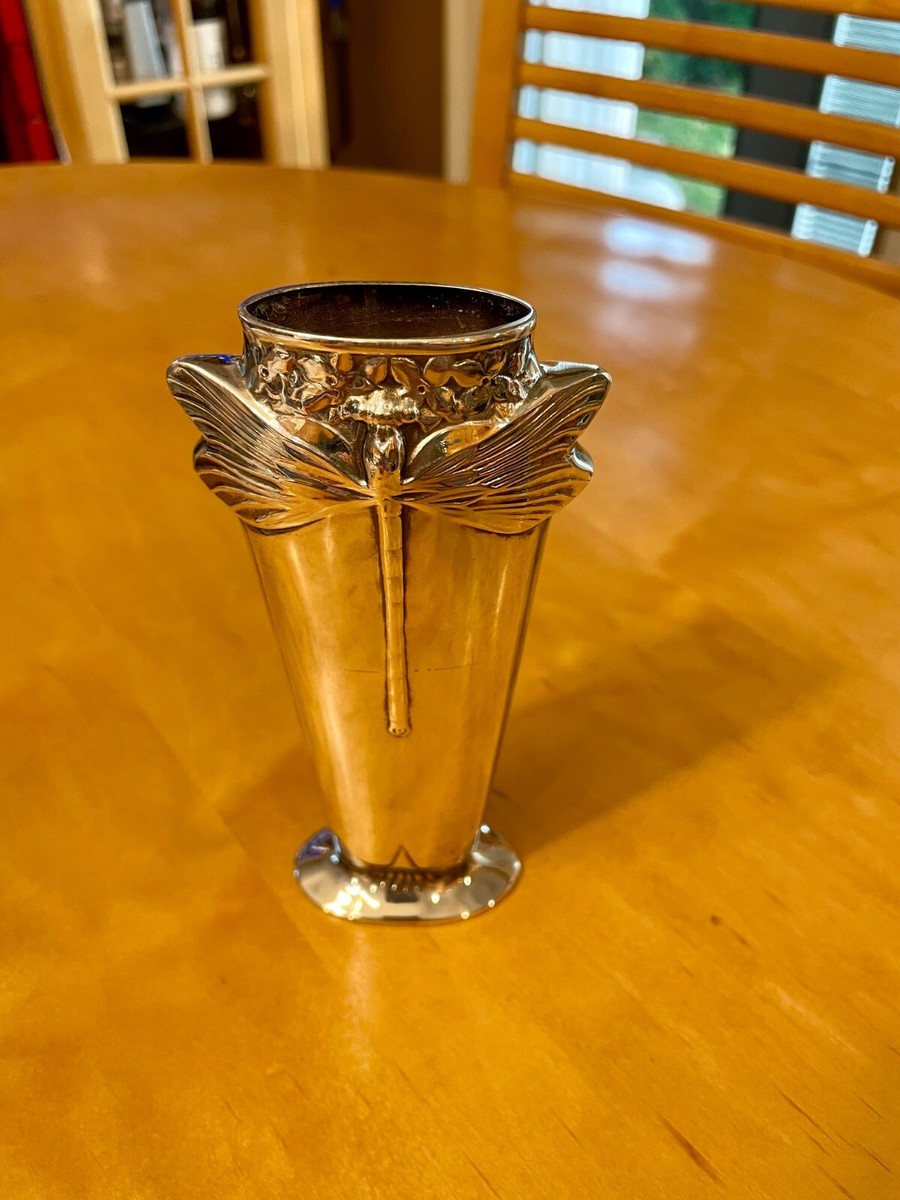 Christofle Silver-Plated Dragonfly Libellule vase GALLIA - Retails