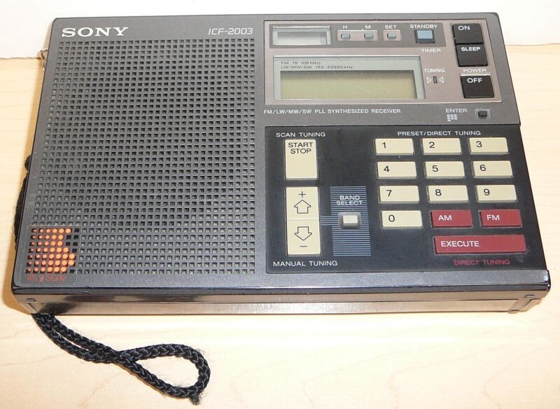 Sony ICF-2003 Multi-Band Portable FM/LW/MW/SW Radio WORKS