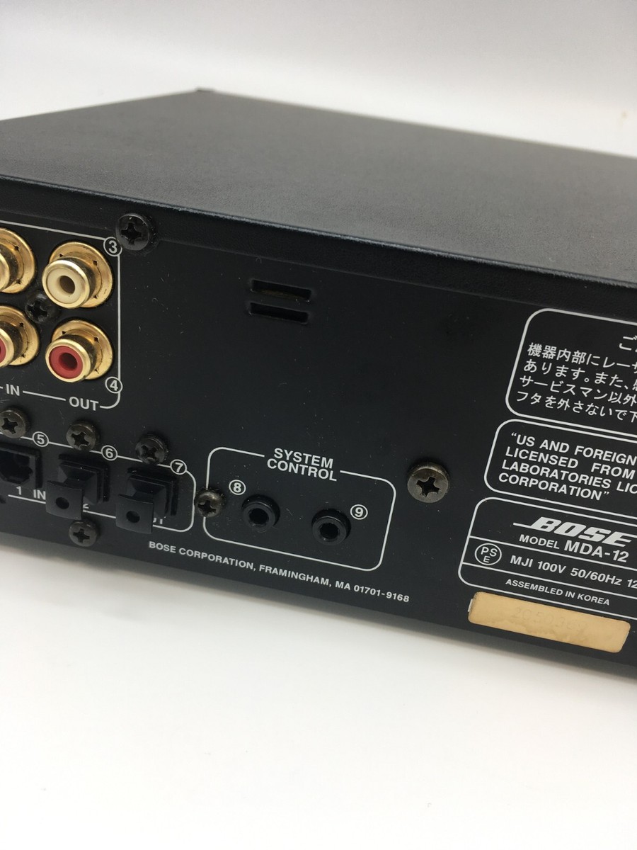 BOSE MDA-12 MD PLAYER RECORDER Bose Operating OKMINIDISC RECORDER