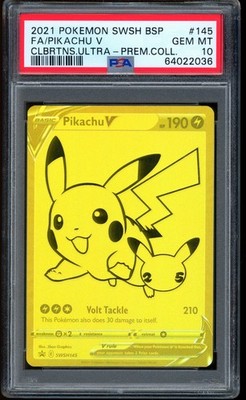 2021 Pokemon Pikachu V 25th Anniversary Golden Box Full Art