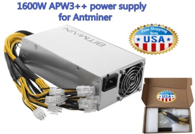 P.S. 1600W APW3++ Orig. For ANTMINE Bitmaine D3, S9, S7, L3, B3