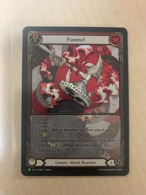 Flesh And Blood Pummel Promo Card Rainbow Foil Calling Sizuoka