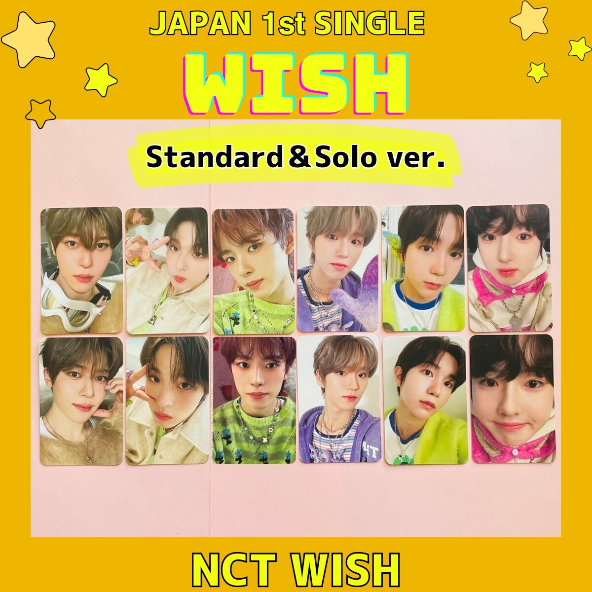 NCT WISH WISH JAPAN 1st SINGLE Phoro card Standard ALL Member Solo
