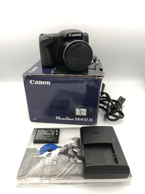Boxed Canon PowerShot SX410 IS Digital Camera - Black (0107C001