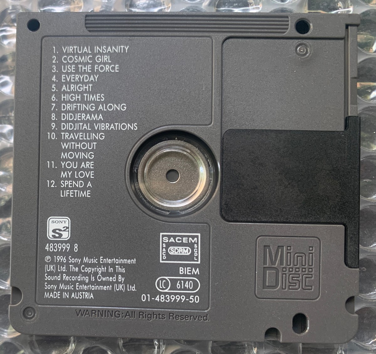 Jamiroquai Sony 483999-8 MD Travelling Without Moving MINI DISC