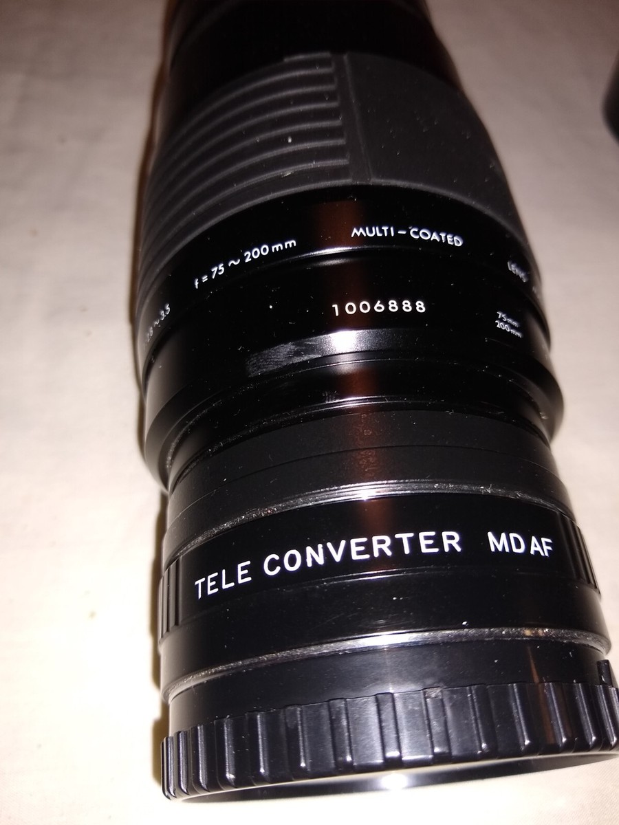 Sigma Camera Lens Auto Focus 75-200mm Zoom, Tele converter Minolta