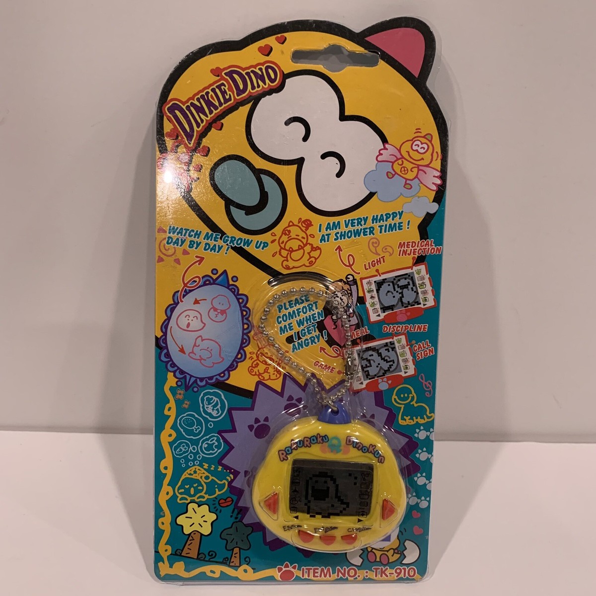 New Dinkie Dino Raku Raku DinoKun Japanese Virtual Pet TK-910