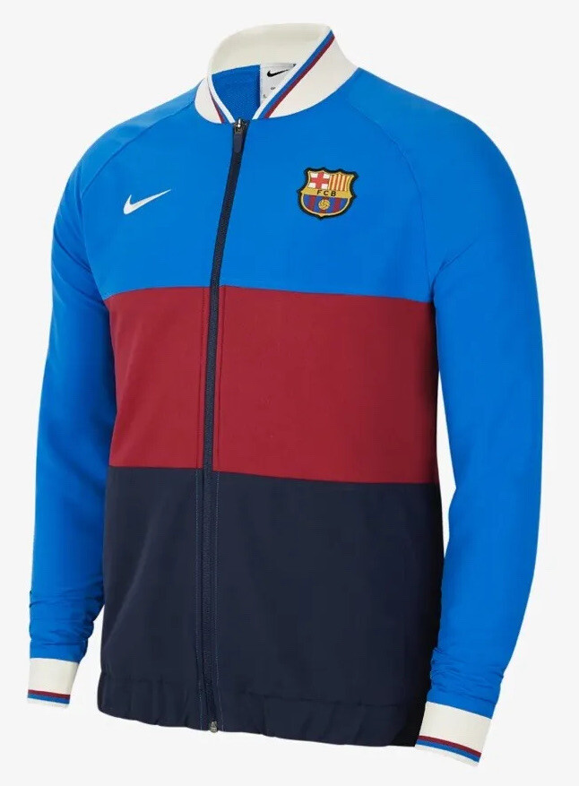 Nike FC Barcelona Full Zip Soccer Track Jacket CV9914-427 Men's